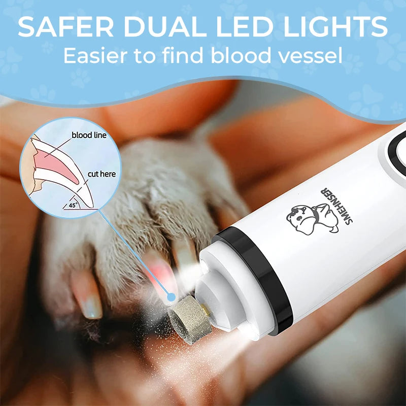 Lima de uñas silenciosa Pettoolls para mascotas